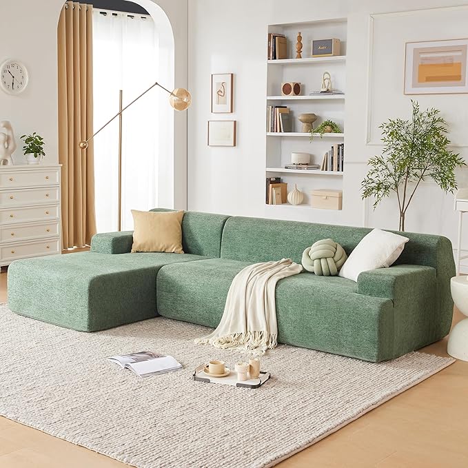 107" Modular Sectional Sofa, Sponge Sofa for Living Room