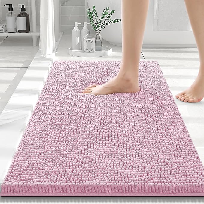 Smiry Luxury Chenille Bath Rug 70''x24'', Extra Soft