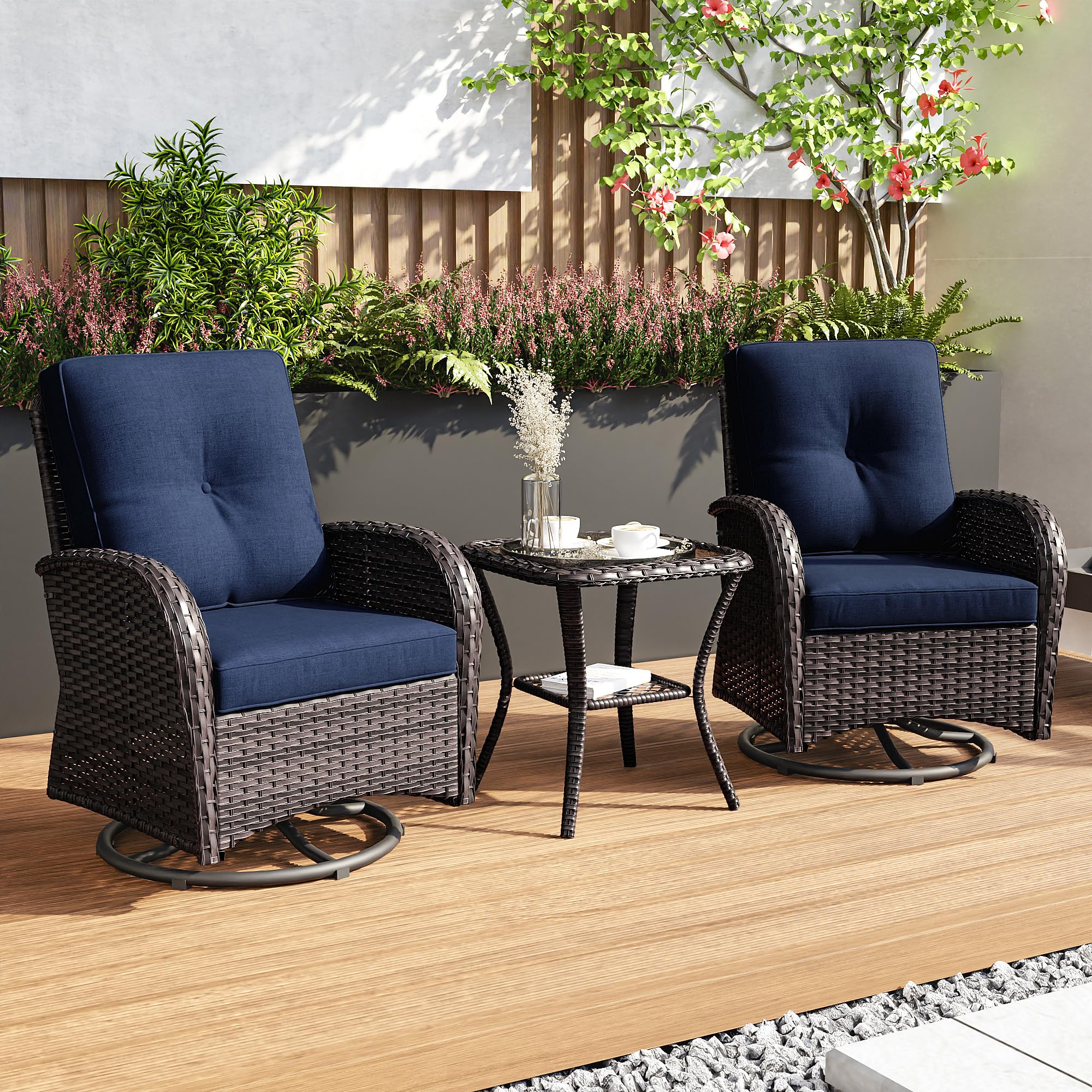 Patio Swivel Rocker Wicker Chairs - Outdoor Swivel Rocking Chairs