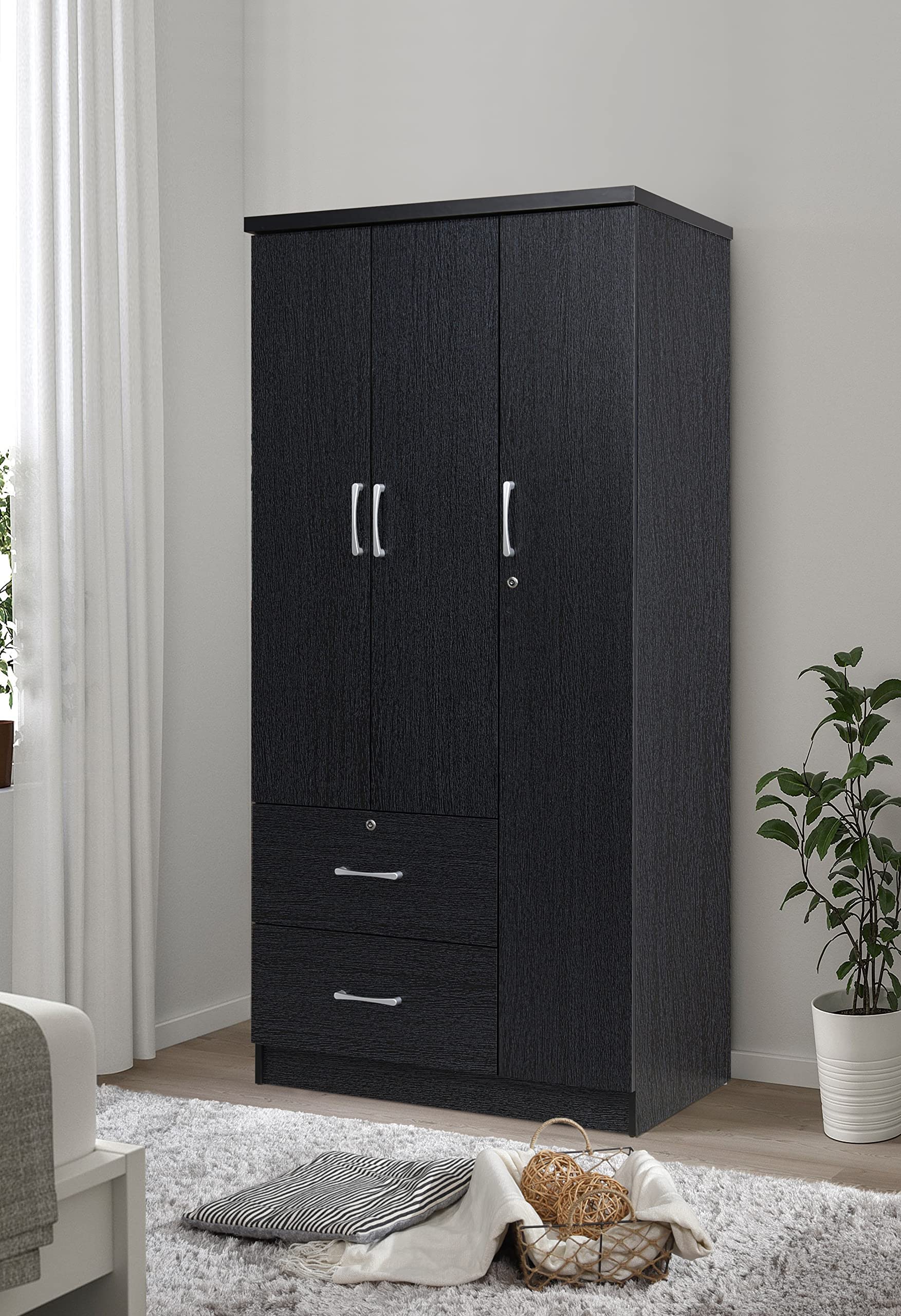 Hodedah Bedroom Armoires, 21"D x 36"W x 72"H