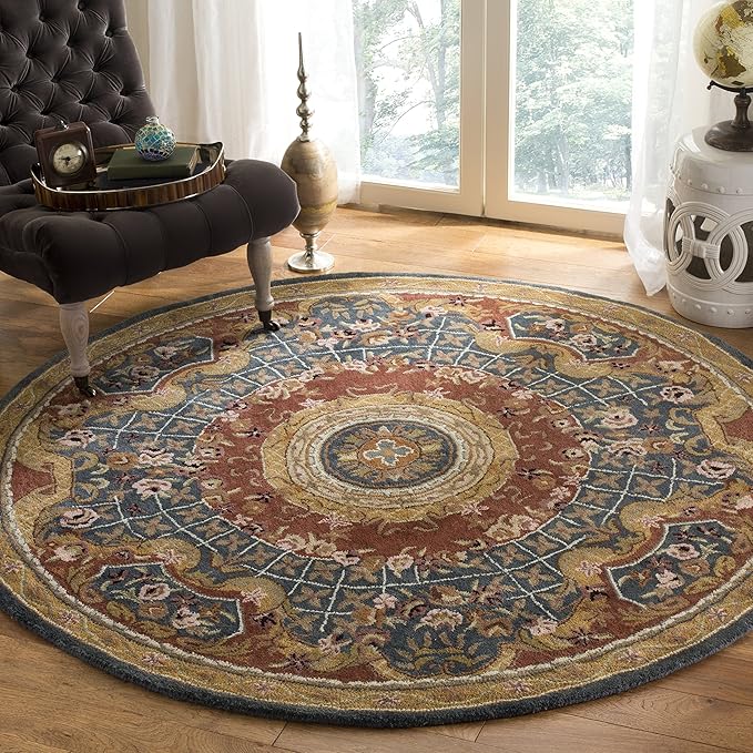 Classic Collection 7'6" x 9'6" Black / Gold CL304A Handmade Traditional Oriental Premium