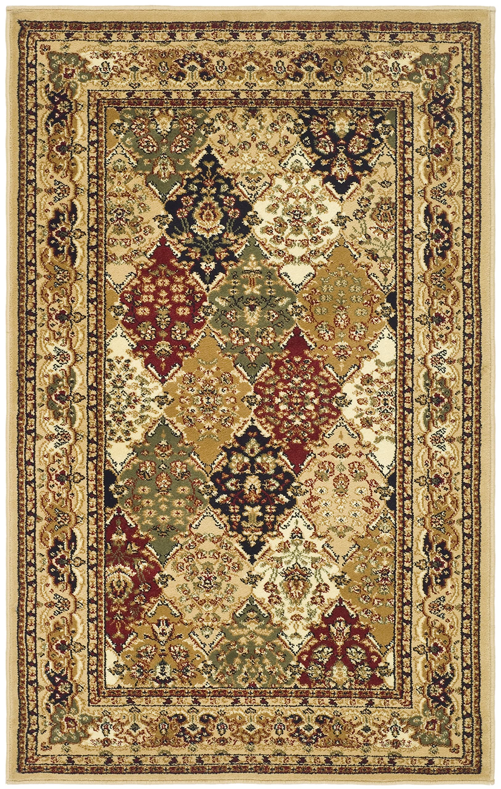 Lyndhurst Collection Accent Rug - 3'3" x 5'3", Multi & Beige