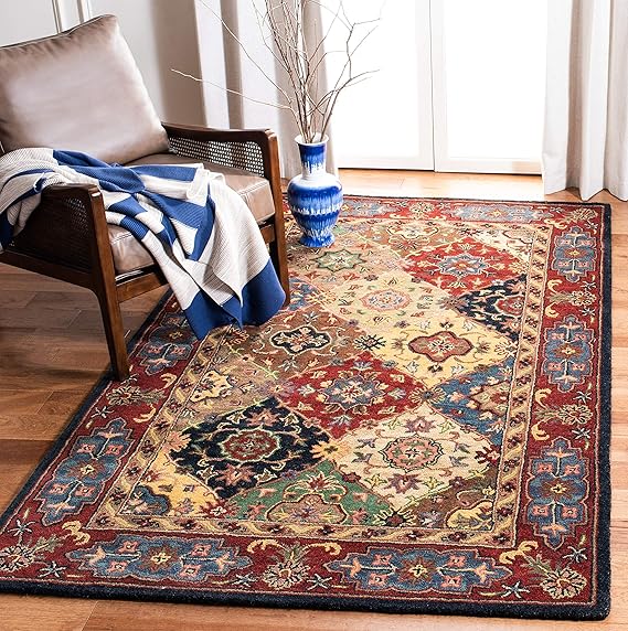 Heritage Collection 6' Round Red / Multi HG926A Handmade Traditional Oriental Premium