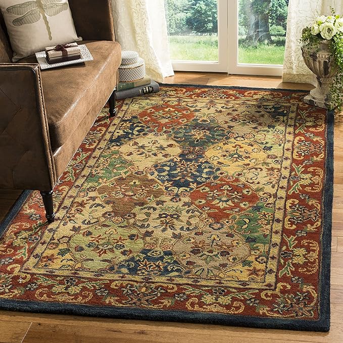 Heritage Collection Area Rug - 8' x 10', Multi & Burgundy