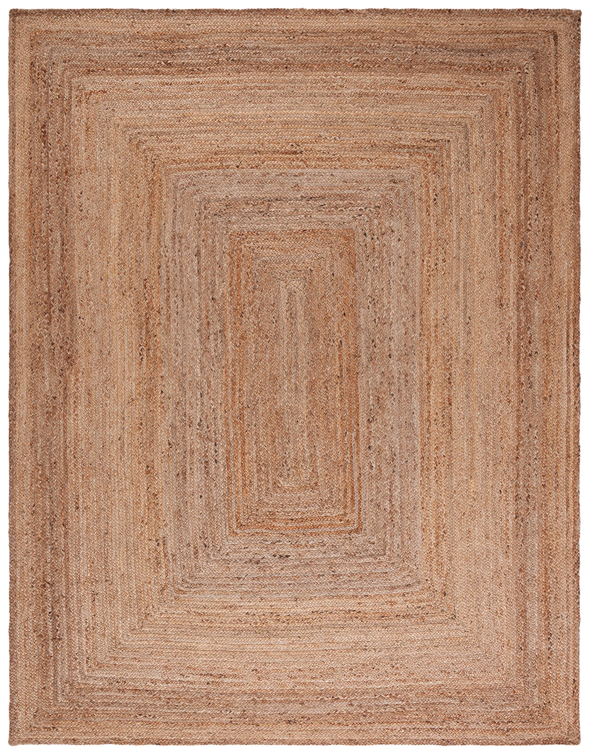 Cape Cod Collection Area Rug - 8' x 10', Natural, Handmade Flat Weave Jute