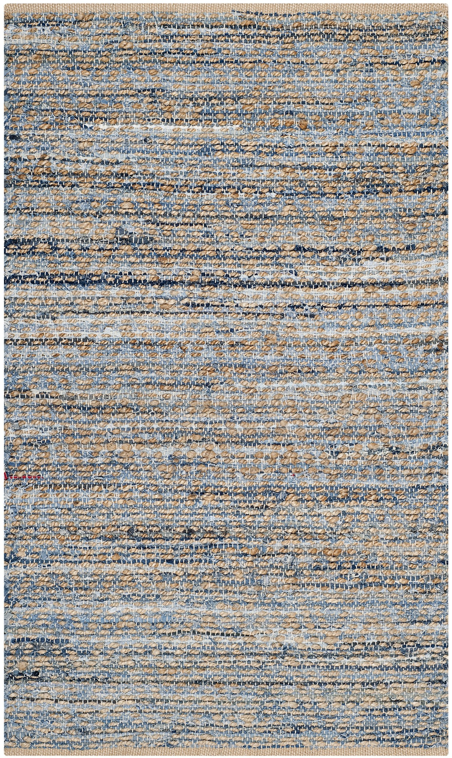 Cape Cod Collection Accent Rug - 3' x 5', Natural & Blue