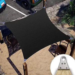 Super Ring 16' x 20' Beige Rectangle Sun Shade Sail, Commercial Grade UPF50 Canopy