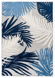 Lucca Contemporary Floral Indoor/Outdoor Area Rug 7'10" x 10' Navy