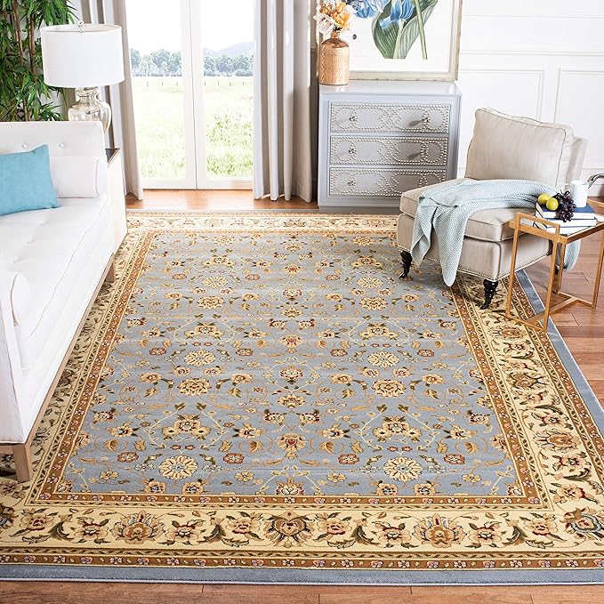 Lyndhurst Collection Area Rug - 8' x 10', Red & Ivory