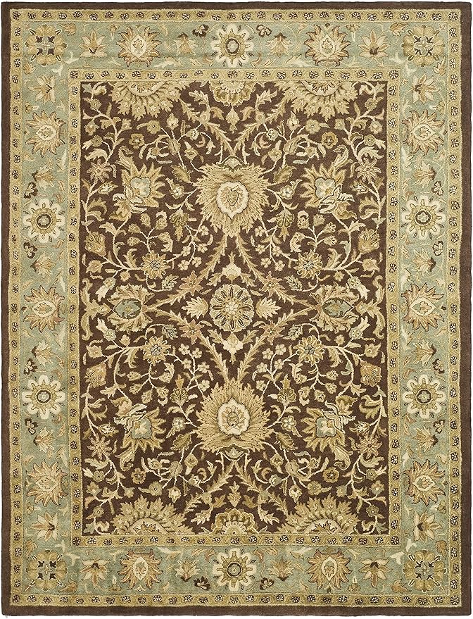 Antiquity Collection Area Rug - 6' x 9', Chocolate & Blue
