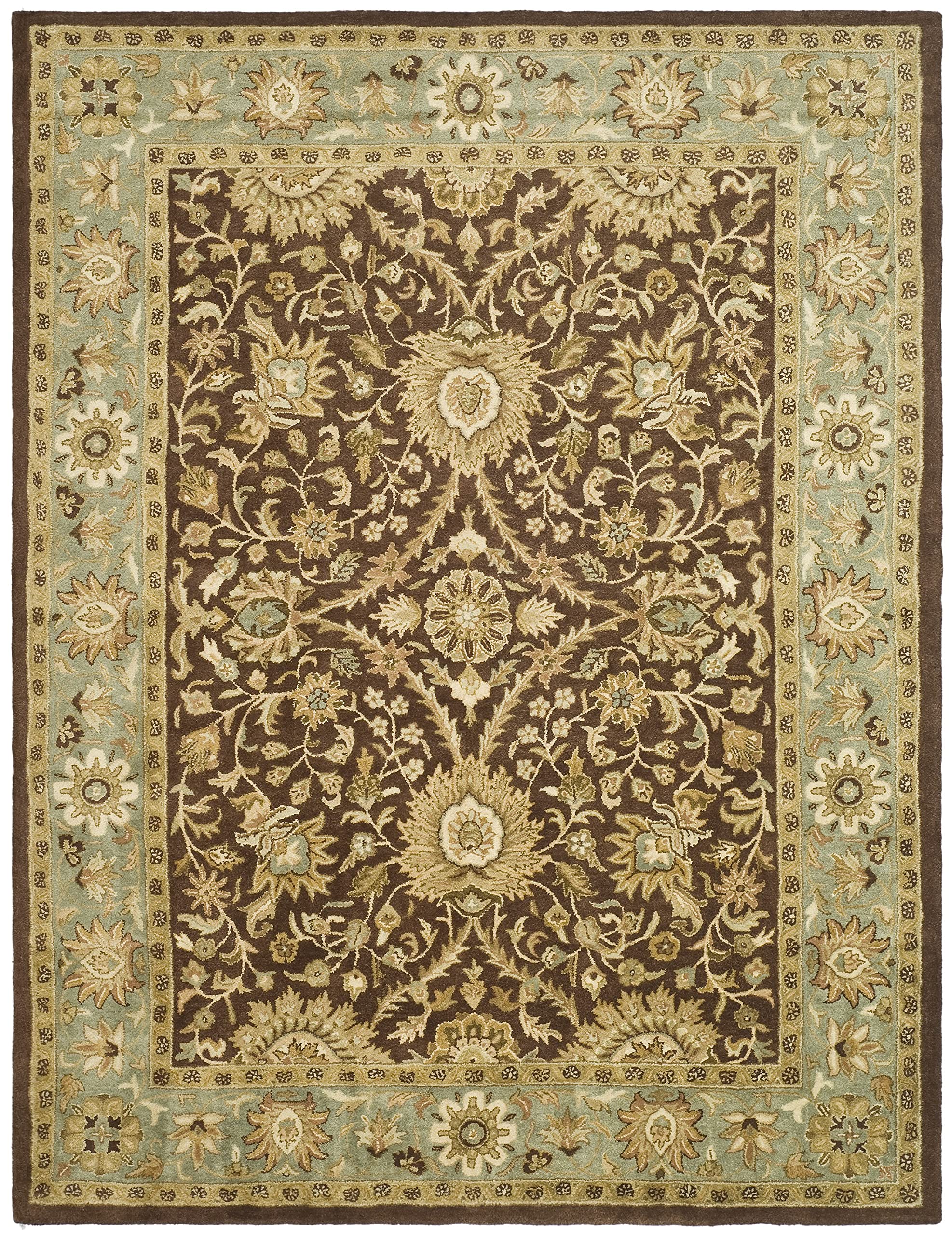 Antiquity Collection Area Rug - 6' x 9', Chocolate & Blue