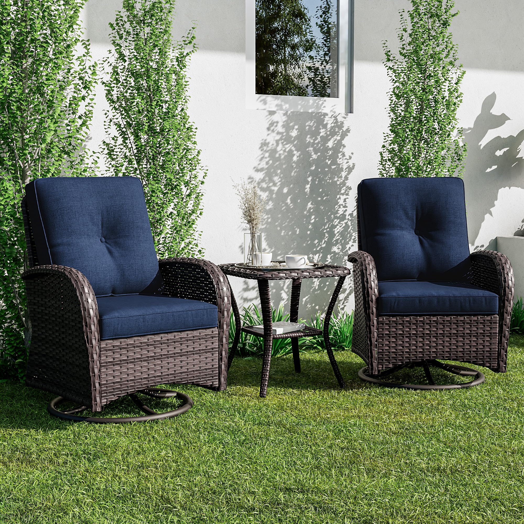 Patio Swivel Rocker Wicker Chairs - Outdoor Swivel Rocking Chairs