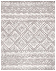 Micro-Loop Collection Area Rug - 6' x 9', Dark Grey & Ivory