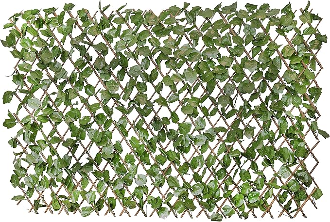 Artificial Ivy Privacy Fencing System, Faux Ivy Vine & Willow Branch Lattice