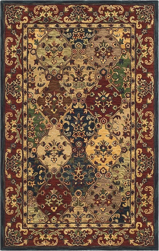 Heritage Collection Area Rug - 8' x 10', Multi & Burgundy