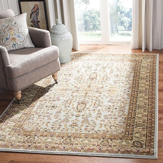 Lyndhurst Collection X-Large Area Rug - 11' x 15', Ivory & Rust