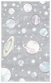 Carousel Kids Collection Accent Rug - 4' x 6', Grey & Lavender
