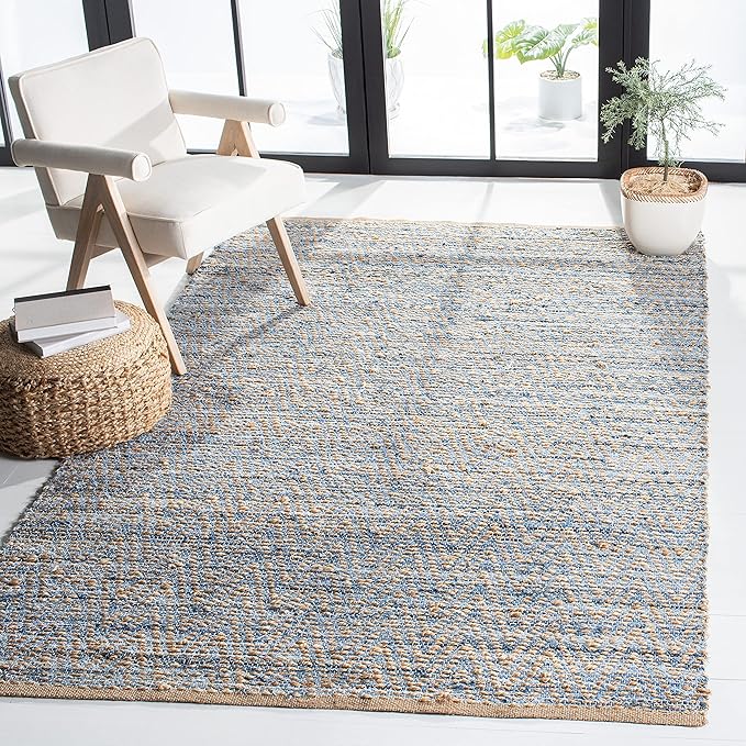 Cape Cod Collection Accent Rug - 3' x 5', Natural & Blue