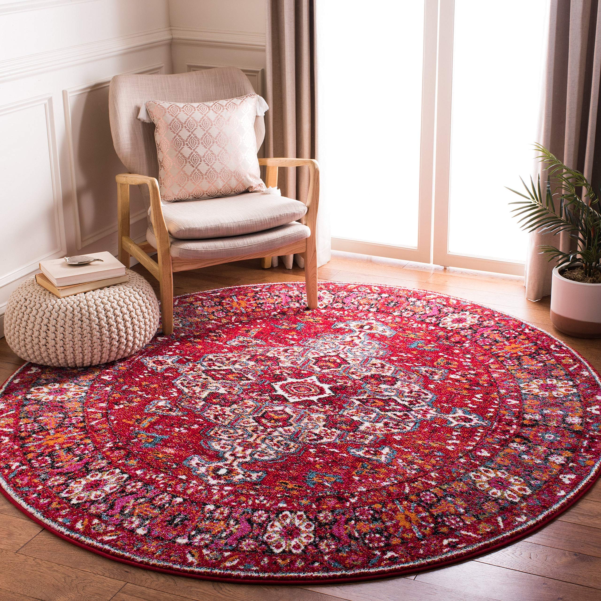 Vintage Hamadan Collection Area Rug - 9' x 12', Red & Multi