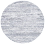Cyrus Shag Collection Area Rug - 6'7" Round, Grey & Ivory, Modern Abstract Design
