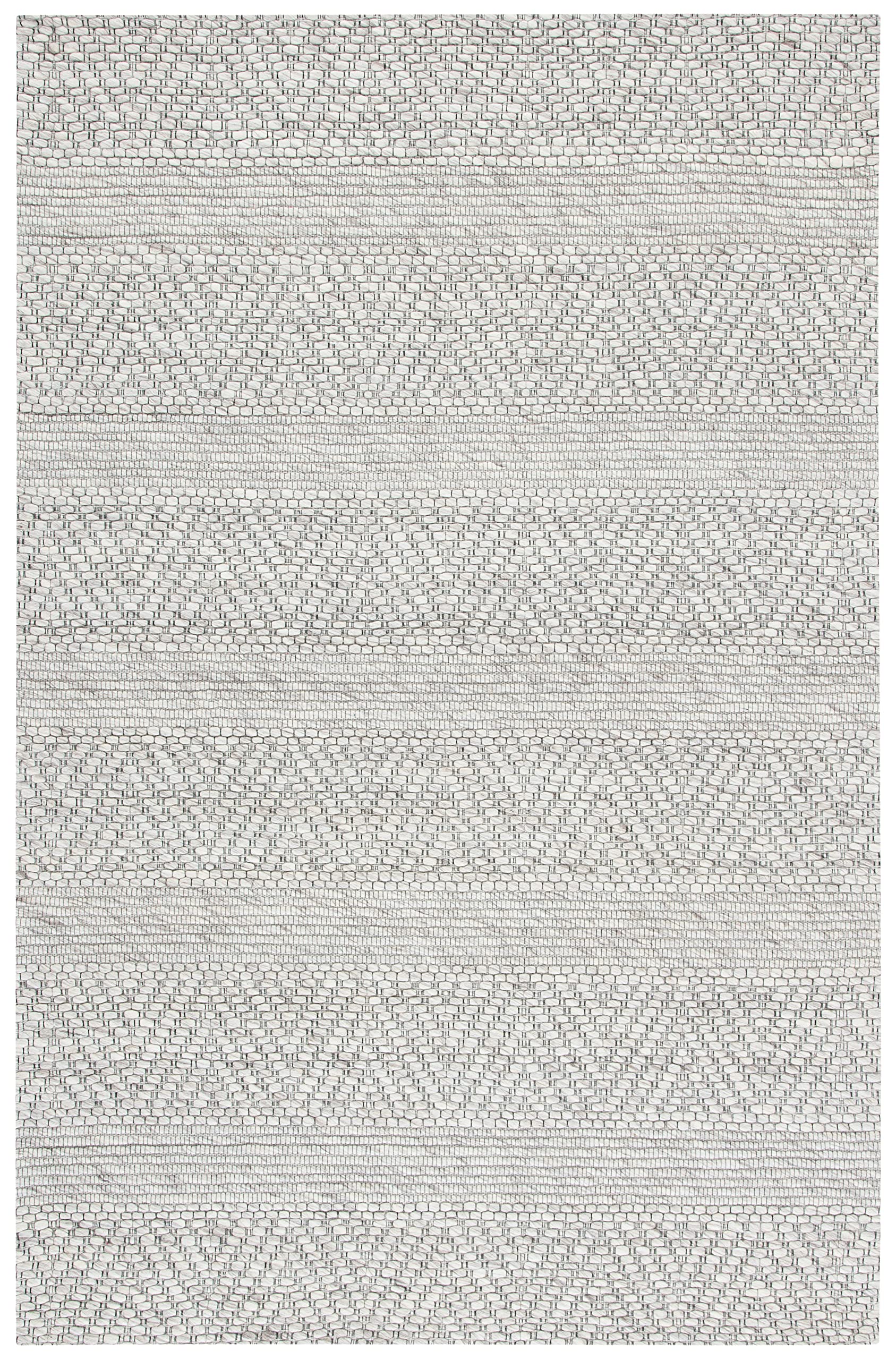 Marbella Collection Accent Rug - 4' x 6', Beige & Light Grey, Handmade Wool