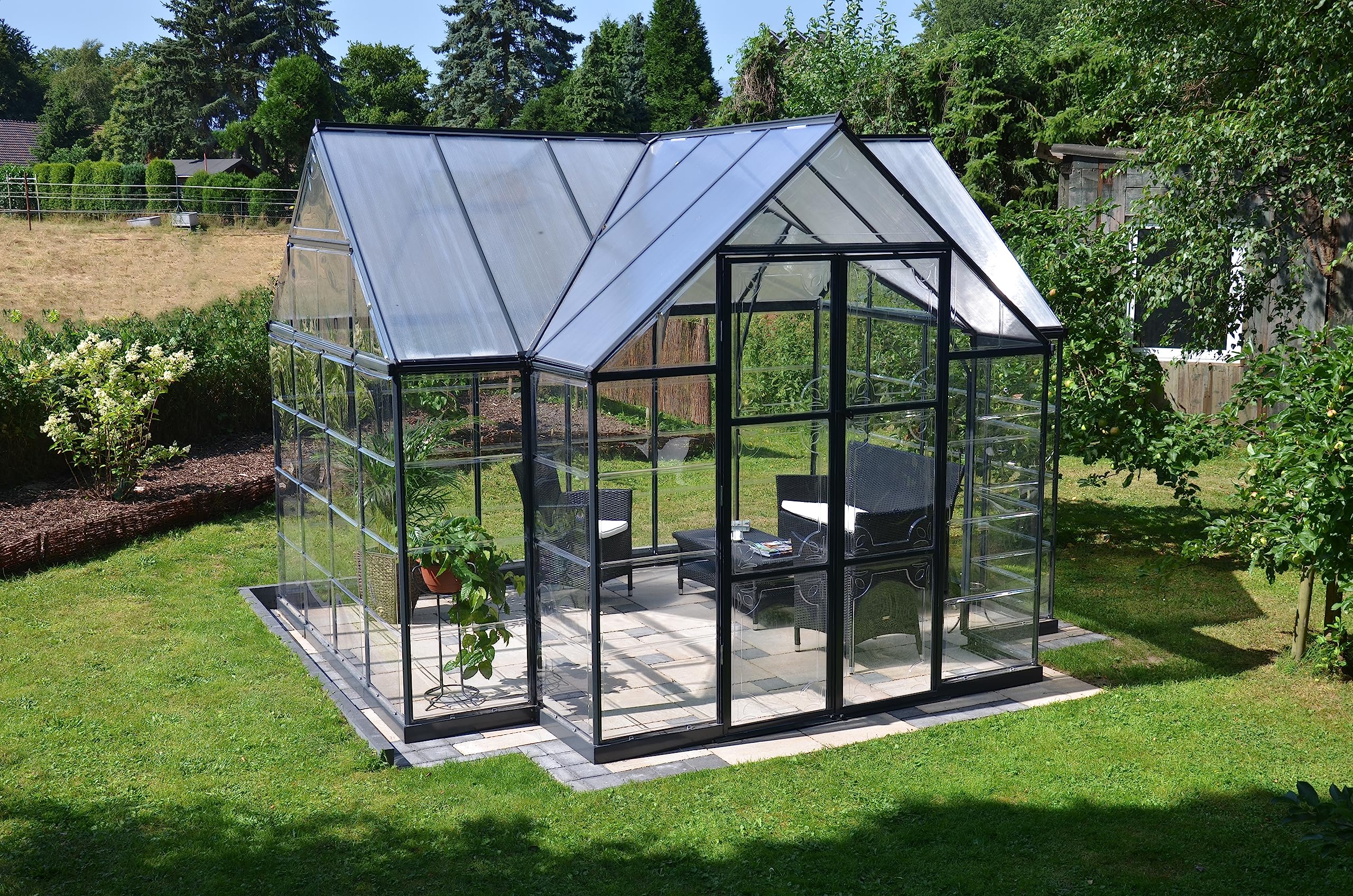 canopia 12x10 Garden Solarium Greenhouse, UV Polycarbonate Outdoor Structure