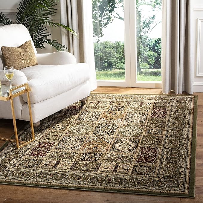 Lyndhurst Collection Area Rug - 5'3" x 7'6", Multi & Green