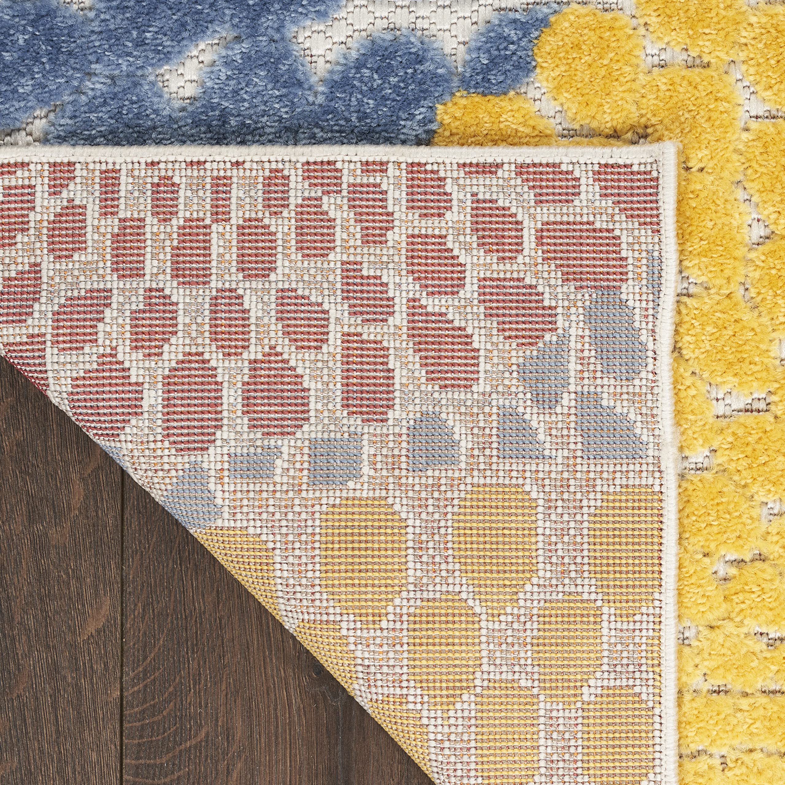 Aloha Indoor/Outdoor Multicolor 6' x 9' Area -Rug, Easy -Cleaning, Non Shedding