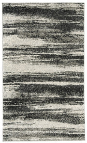 Retro Collection Accent Rug - 3' x 5', Dark Grey & Light Grey, Modern Abstract Design