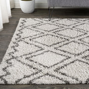 SHG103A-5 Soller Diamond Trellis Shag Indoor Area-Rug, Contemporary