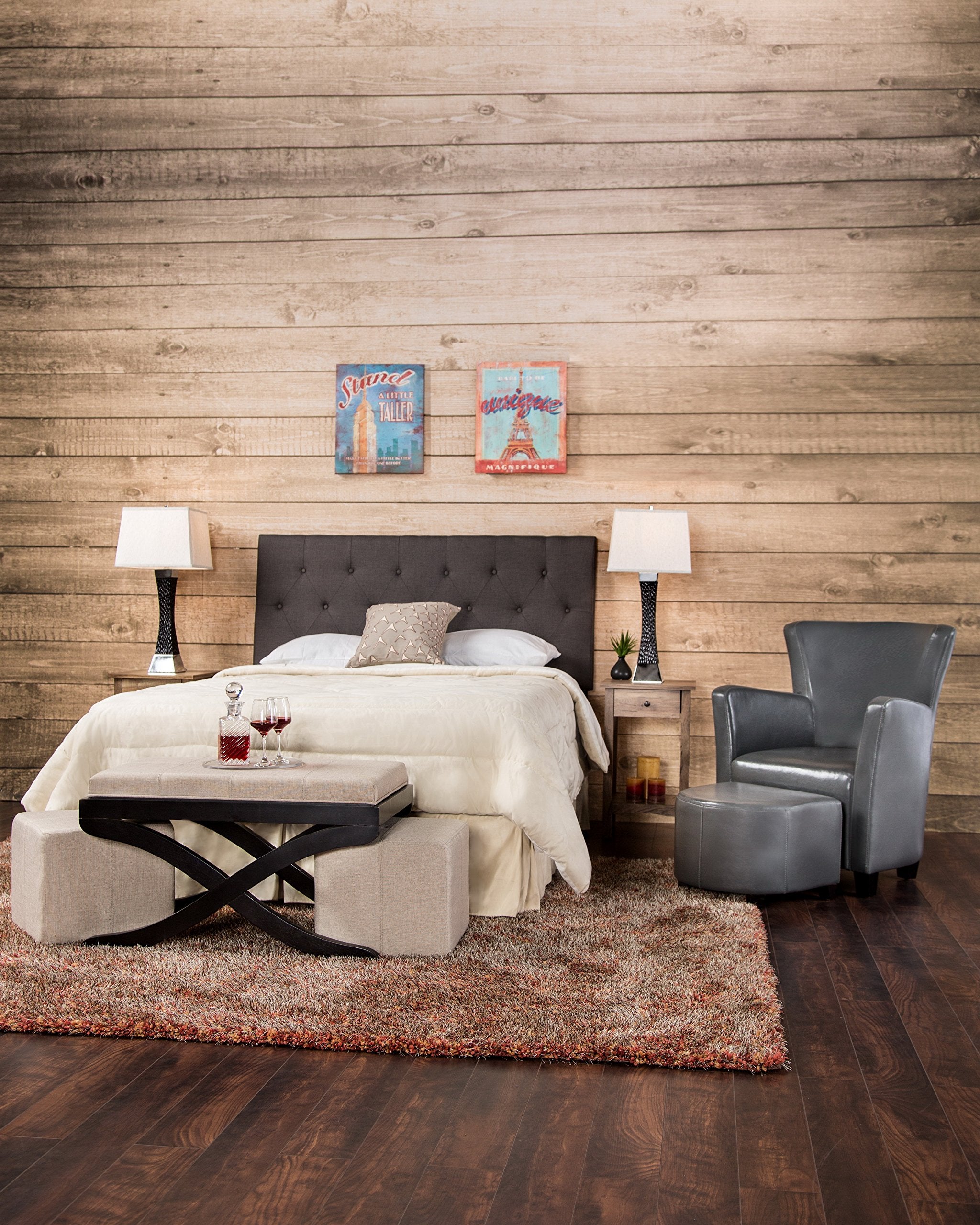 Gardenia Headboard, Full/Queen, Gray