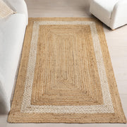 nuLOOM Louisa Jute Bordered Area Rug - 5x8 Farmhouse Natural/Ivory Neutral Dining/Living Room Rug