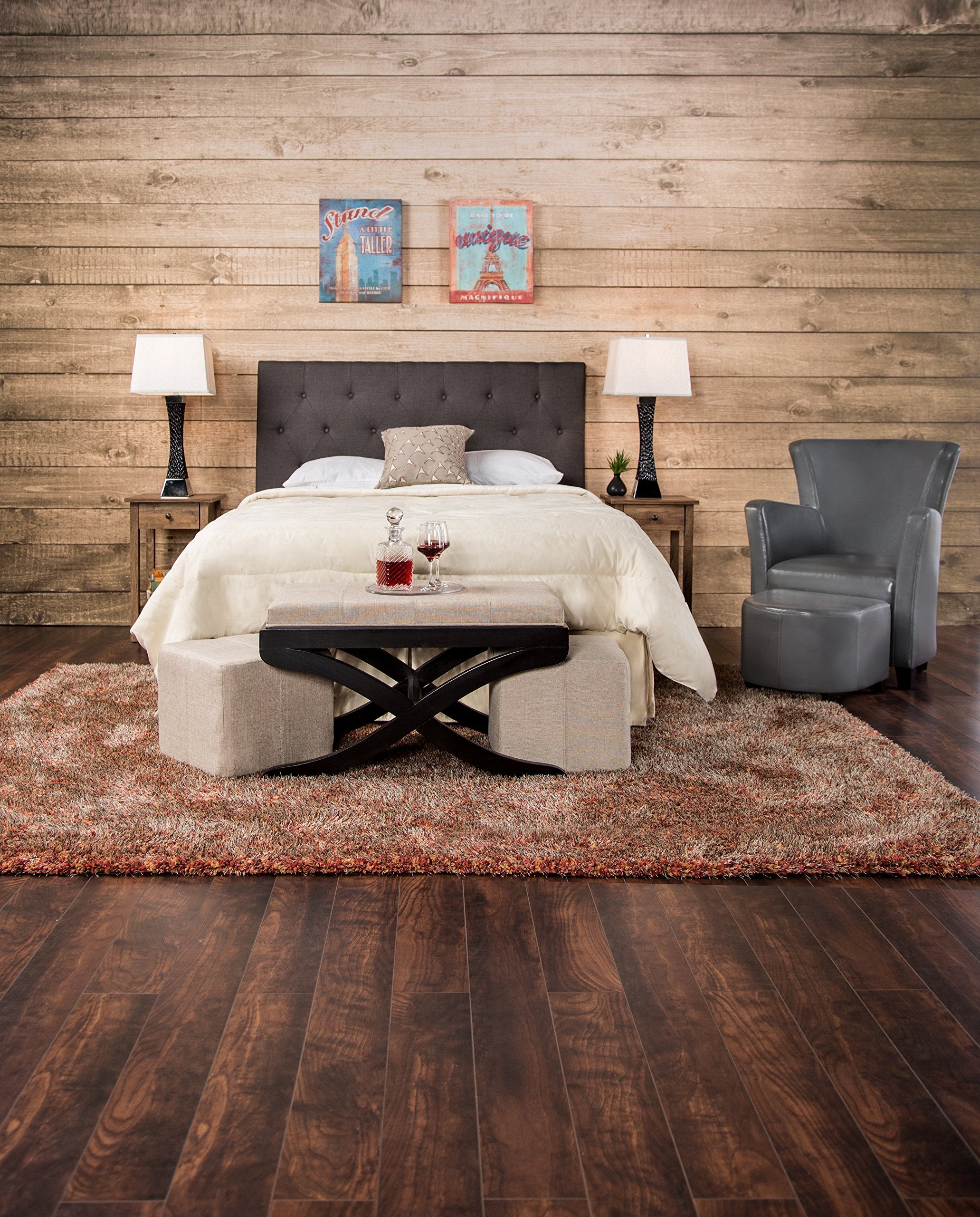 Gardenia Headboard, Full/Queen, Gray