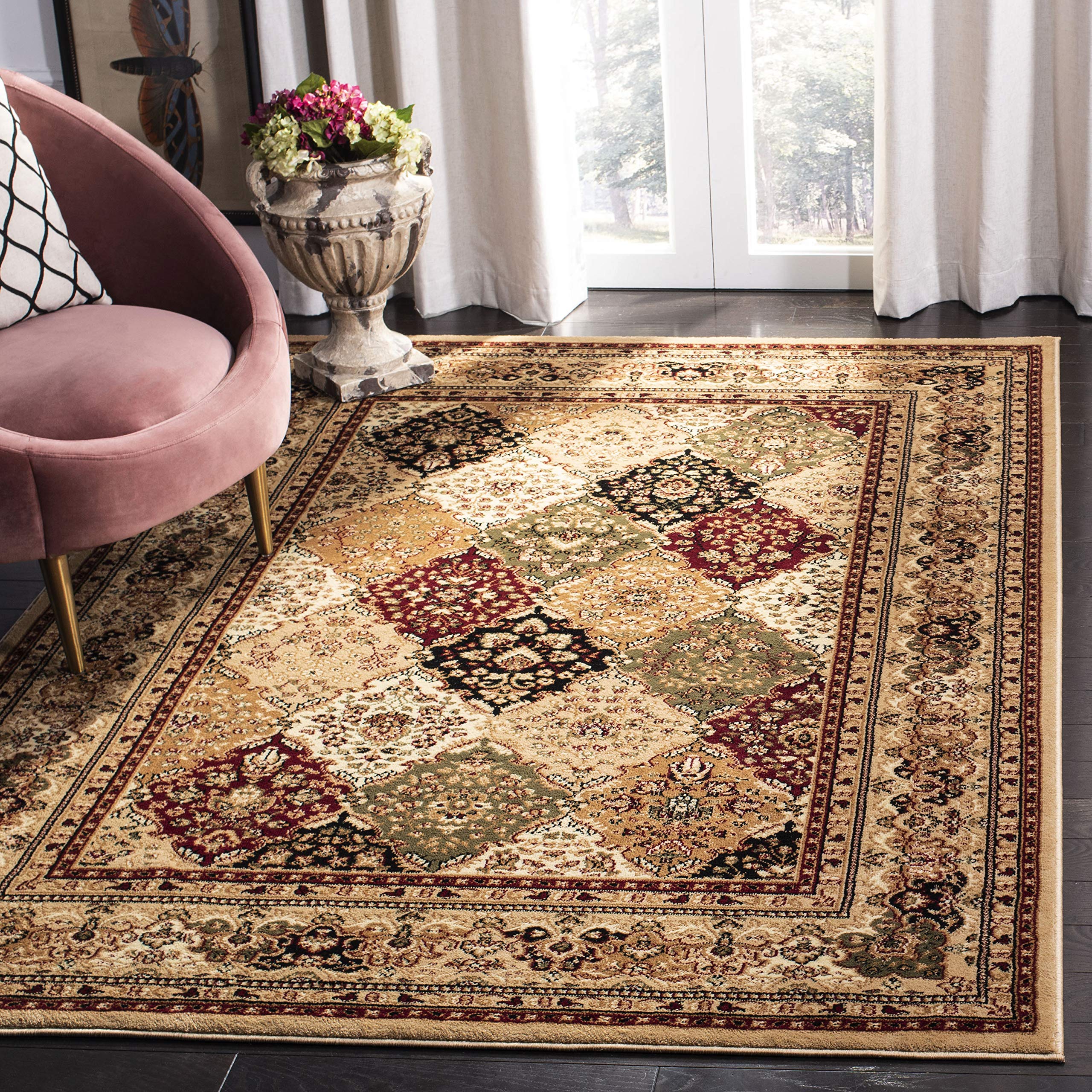 Lyndhurst Collection Accent Rug - 3'3" x 5'3", Multi & Beige