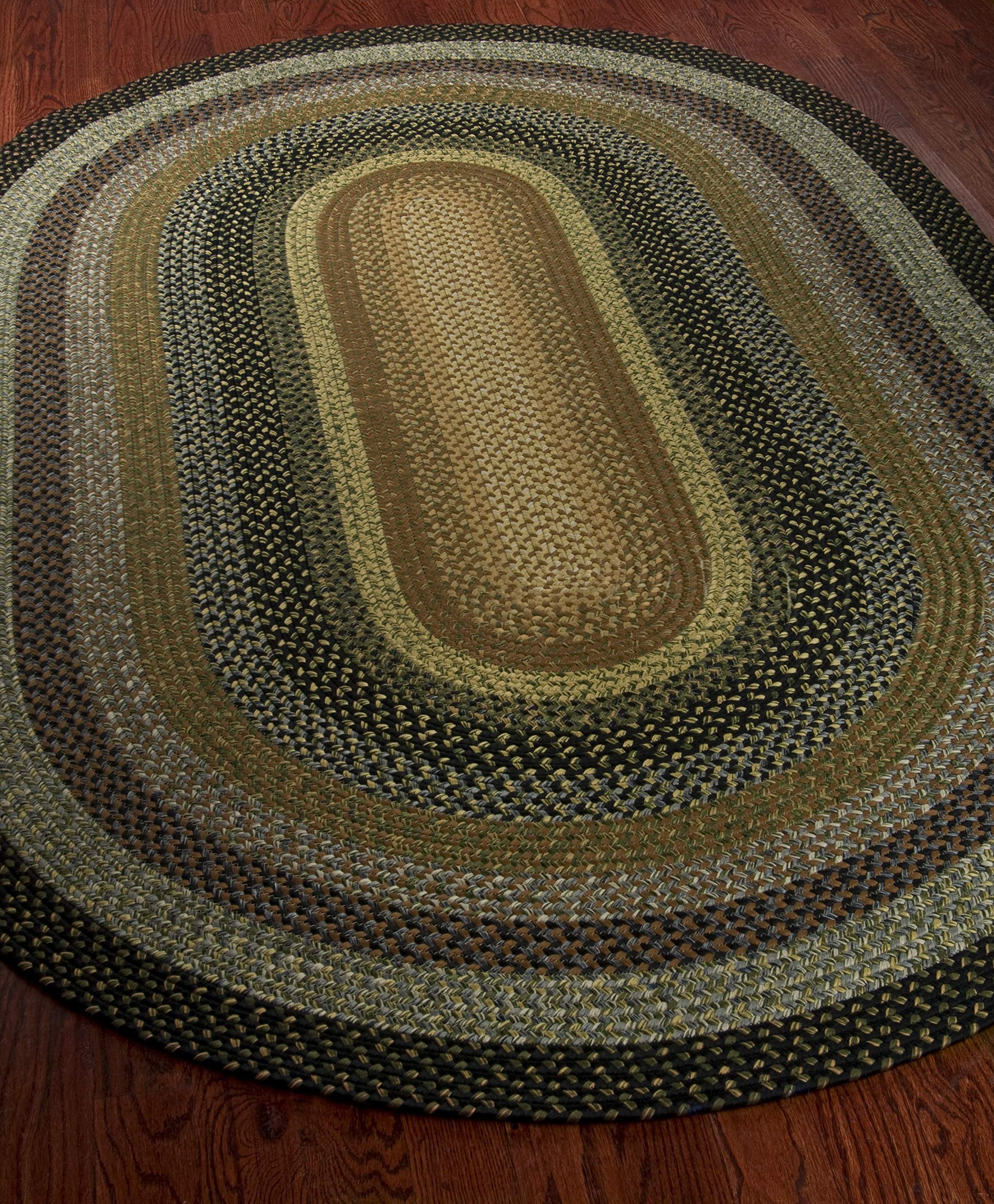 Braided Collection Area Rug - 5' x 8' Oval, Multi Color, Handmade