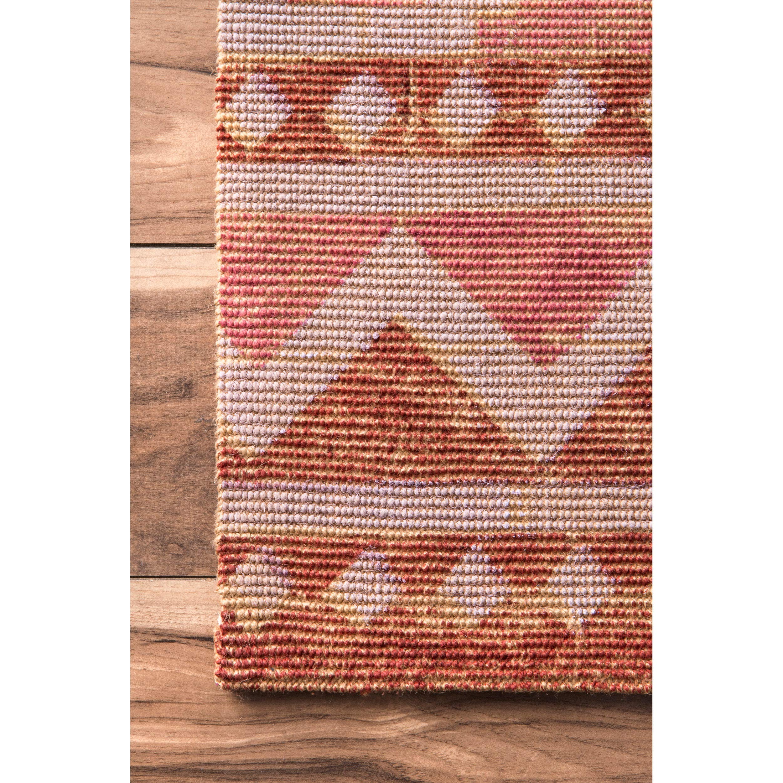 Machine Woven Dara Suzani Jute Area Rug, 4x6, Orange