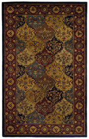 Heritage Collection 5' x 8' Multi / Navy HG510A Handmade Traditional Oriental Premium