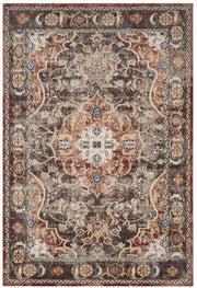 Bijar Collection Area Rug - 5'3" x 7'6", Brown & Rust, Traditional Oriental Distressed Design
