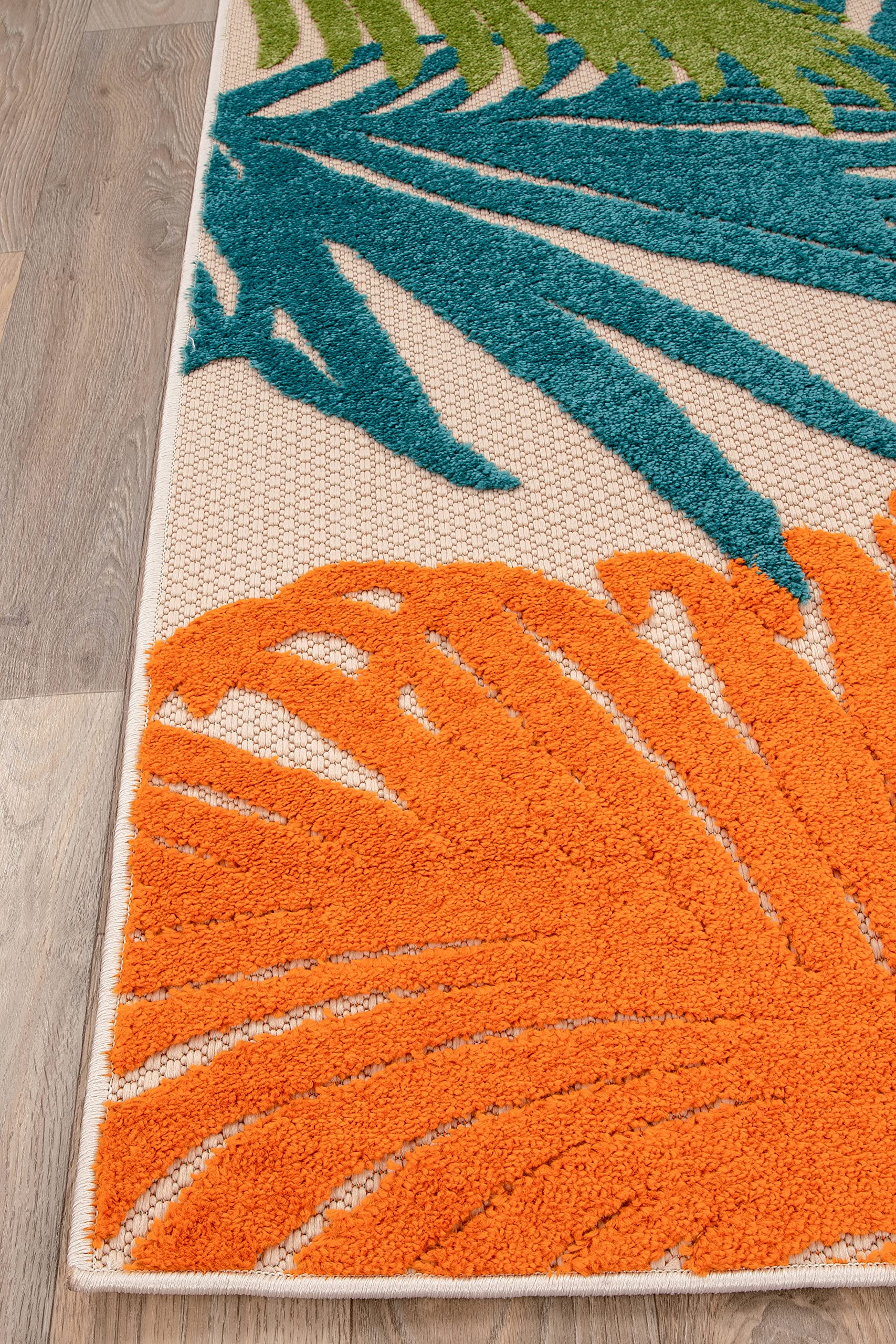 Lucca Contemporary Floral Indoor/Outdoor Area Rug 7'10" x 10' Multi