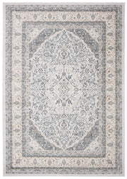 Isabella Collection Area Rug - 5'3" x 7'6", Light Grey & Cream