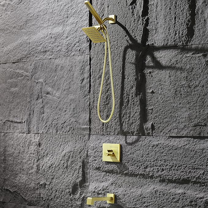 Shower Faucet Set, Shower Heads with Handheld Spray Combo and Tub Spout