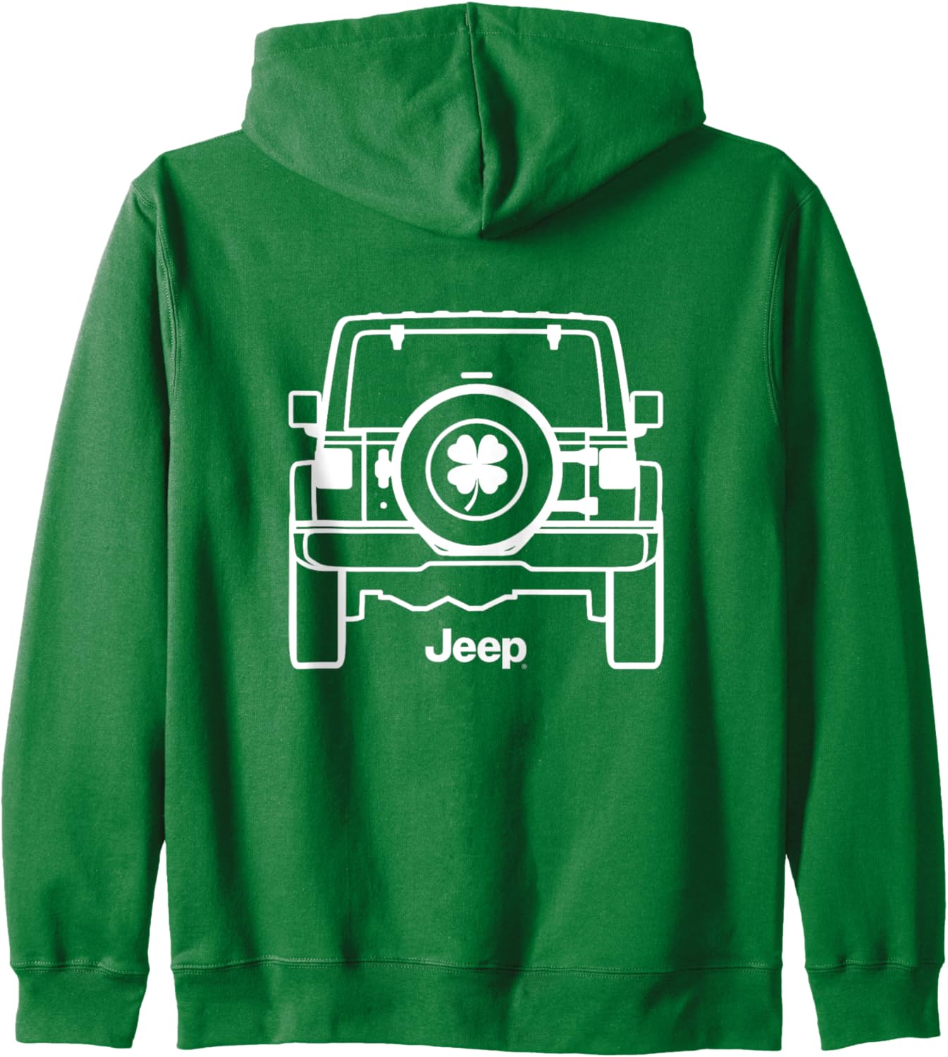 St. Patrick's Day Shamrock Grille Green (Front/Back) Zip Hoodie